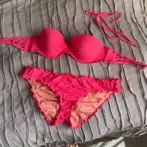 Victoria Secret Hot Pink Cheeky Bikini